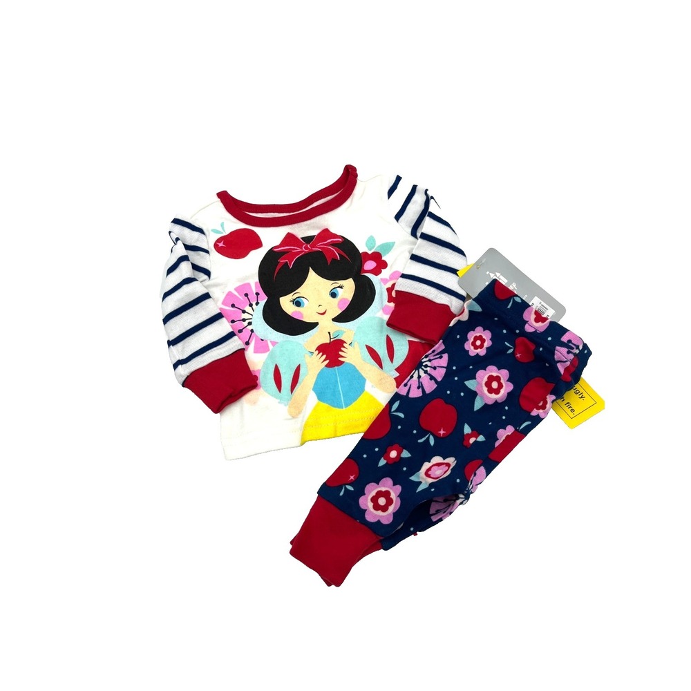 Disney‎ Baby Snow White Pajama Set for Girls Size 0-3 Months New